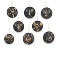 Ornament - Black - Angels - Set of 8