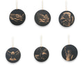 Ornament - Black - America - Set of 6
