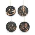 Ornament - Black - Lady Viking - Set of 4