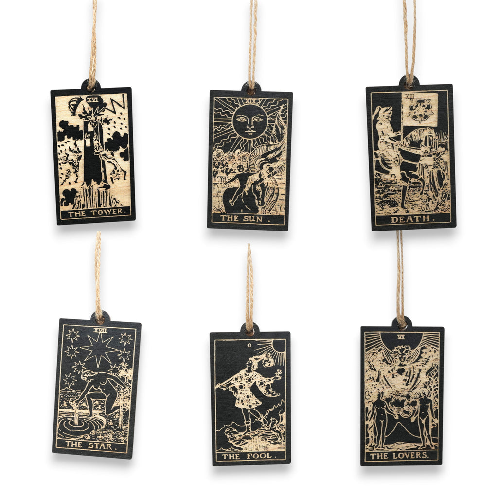 Ornament - Black - Tarot Cards - Set of 6