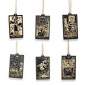 Ornament - Black - Tarot Cards - Set of 6