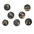 Ornament - Black - Horses - Set of 7