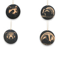 Ornament - Black - Badger - Set of 4
