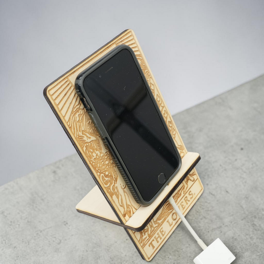 Easel - Cell phone and Pad - The Lovers Tarot Card