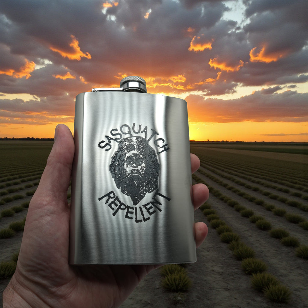 8oz Sasquatch Repellent Stainless Steel Flask