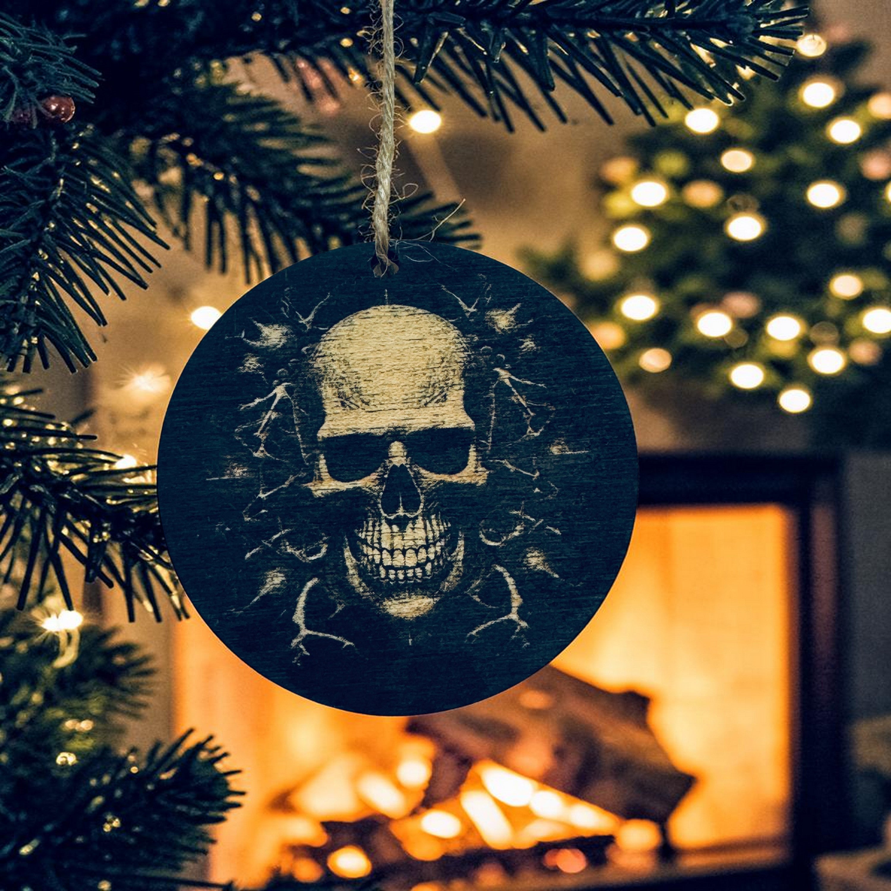 Ornament - Black - Skull14