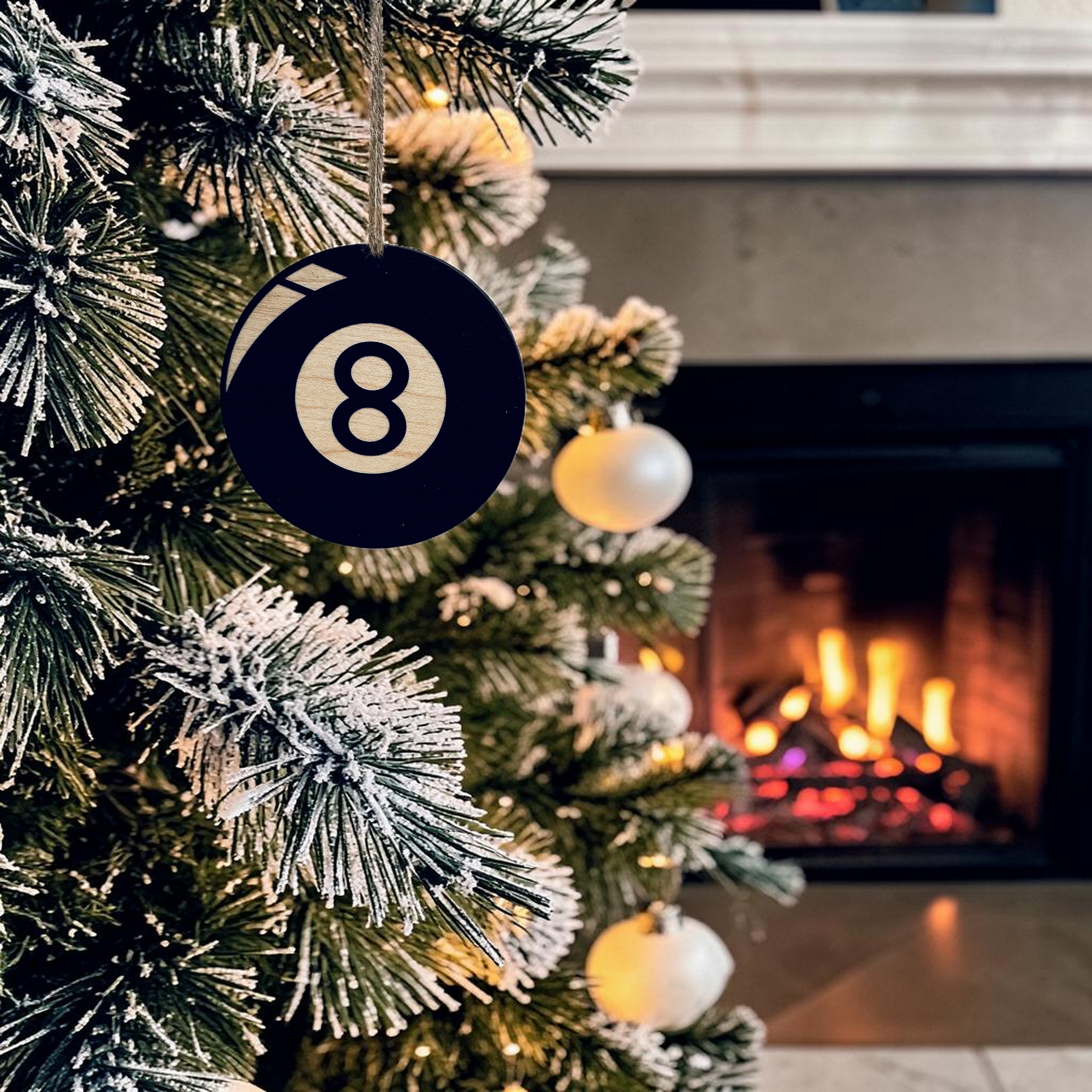 Ornament - Black - Eight Ball