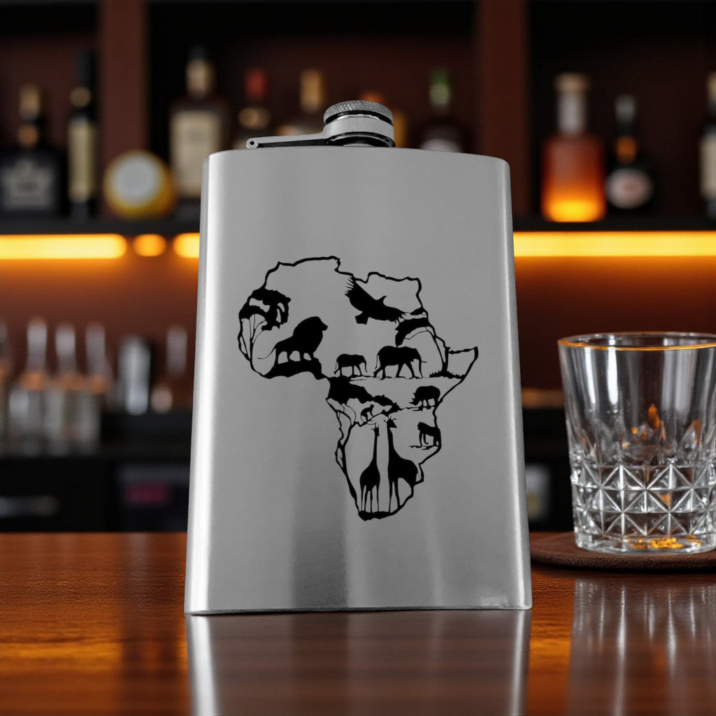 8oz Flask - African Scene