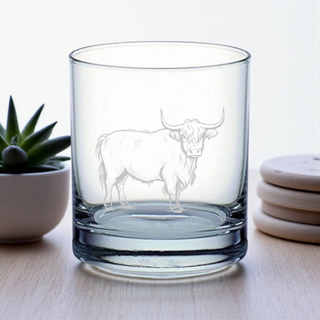 Rocks Glass - Highland Cow - Double Old Fashioned