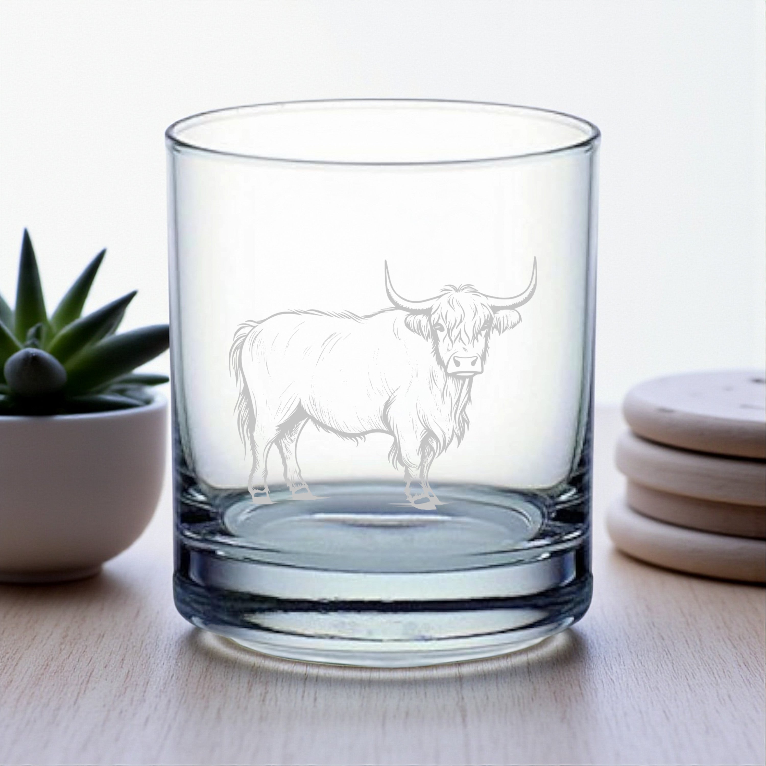 Rocks Glass - Highland Cow - Double Old Fashioned