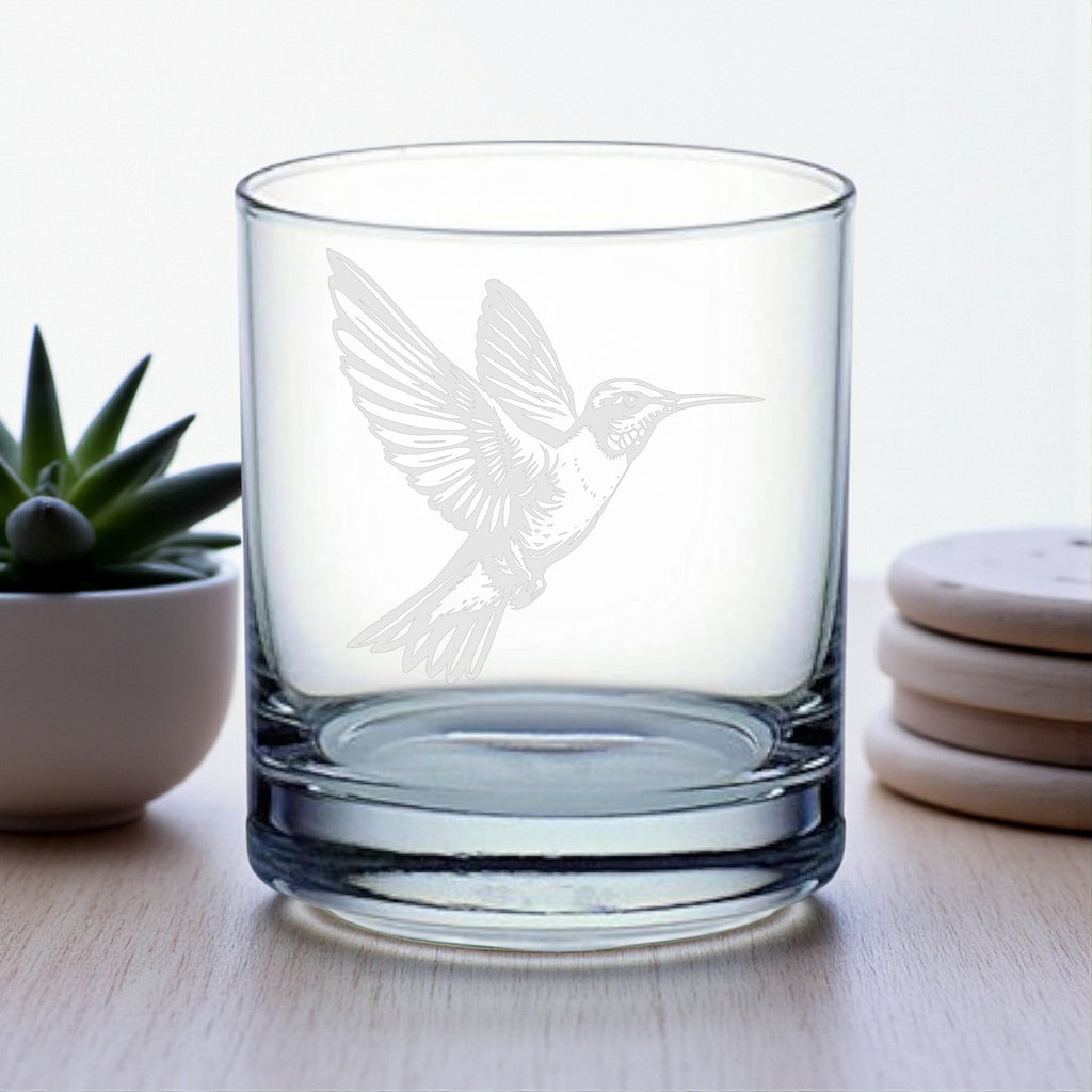 Rocks Glass - Hummingbird - Double Old Fashioned - 10oz