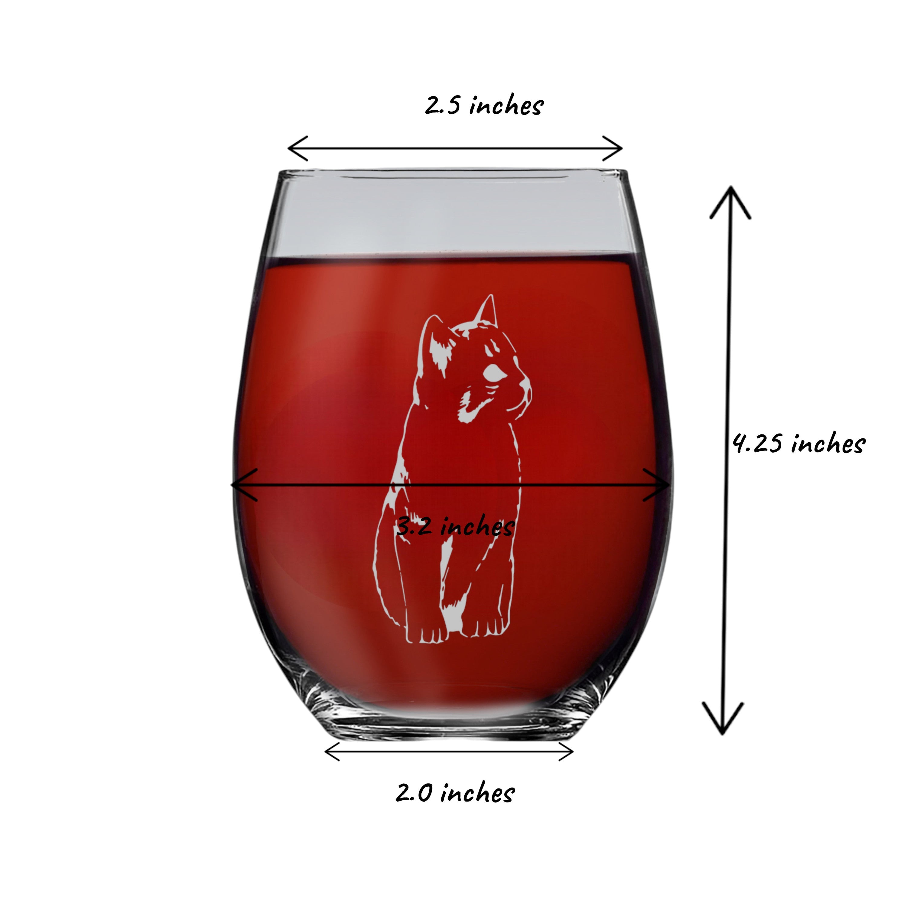 8oz Flask or 15oz Wine Glass - Kitten