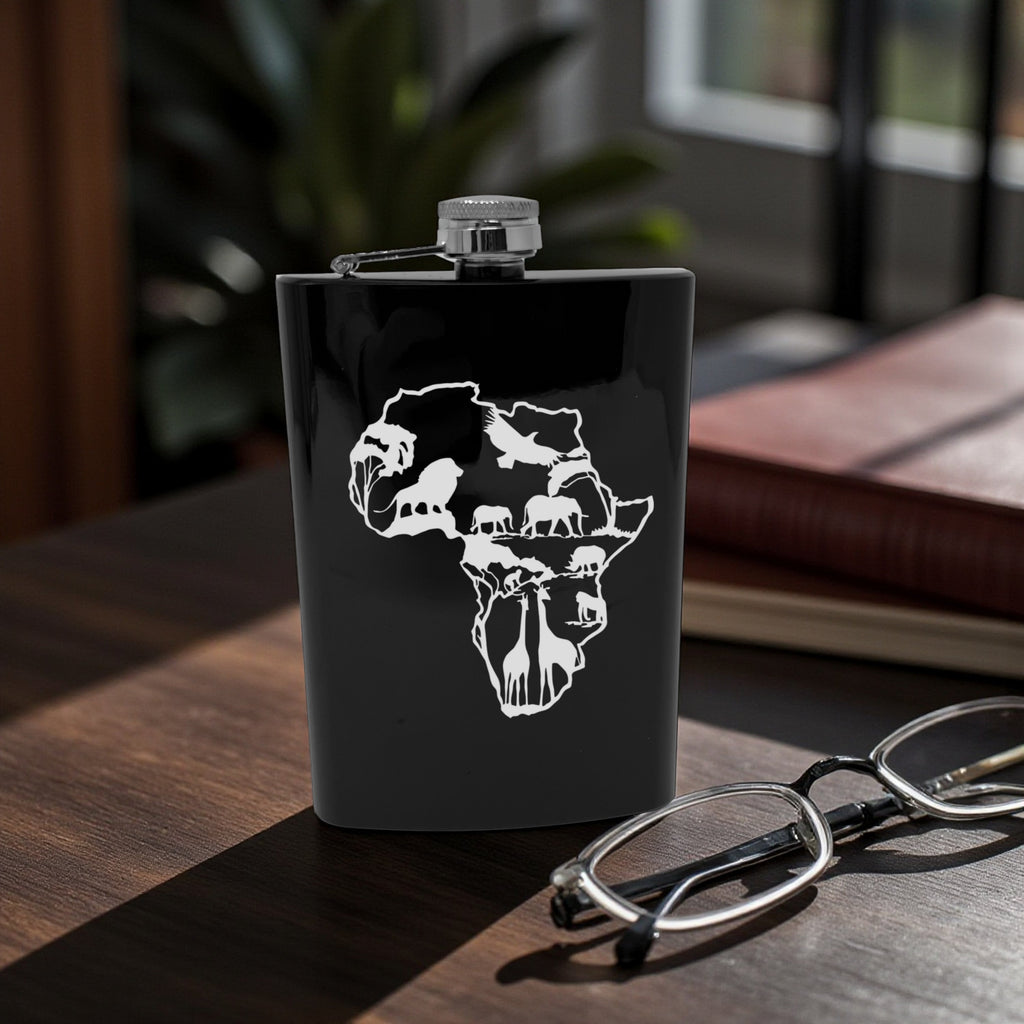 8oz Flask - African Scene