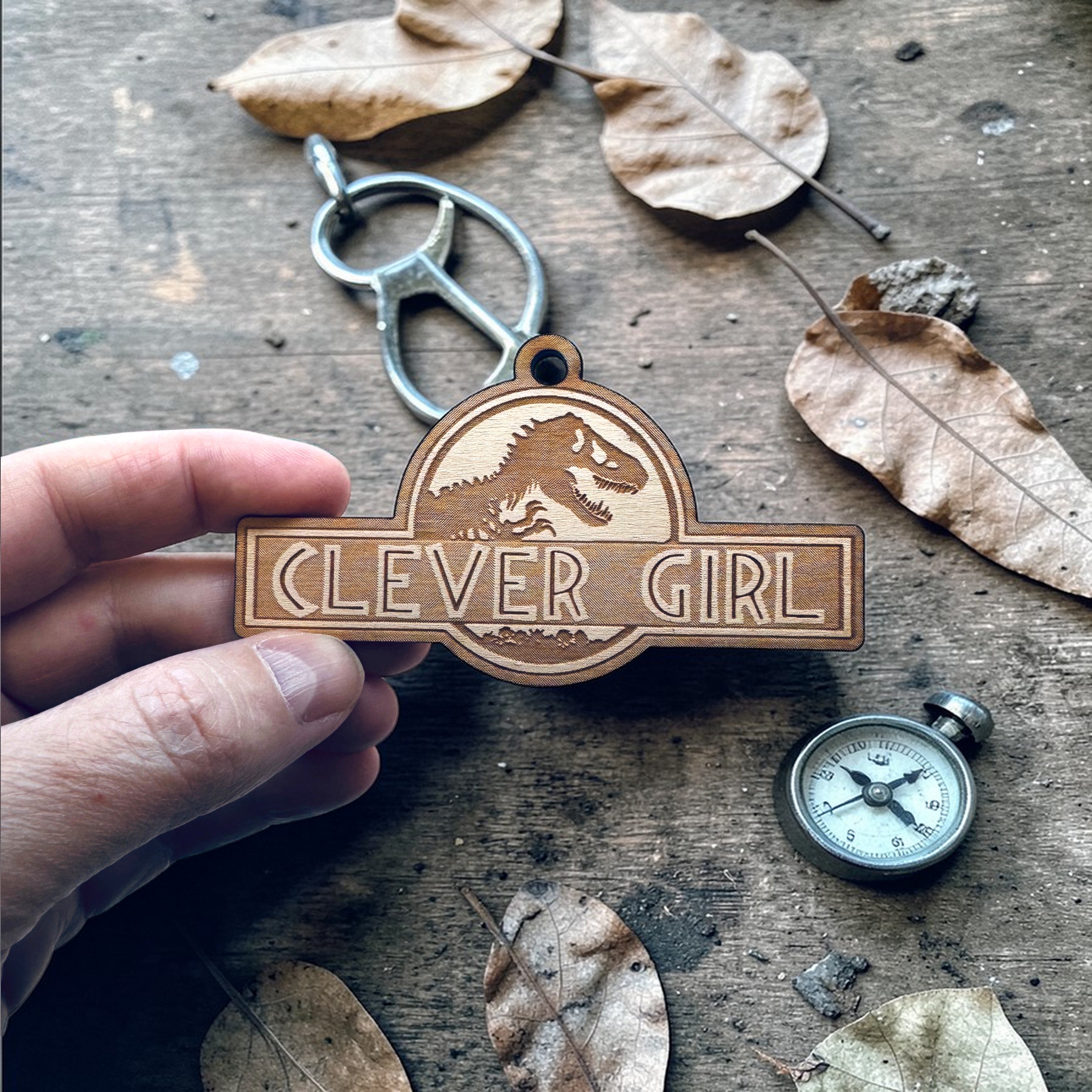 Ornament - Clever Girl - Raw Wood 2x4in