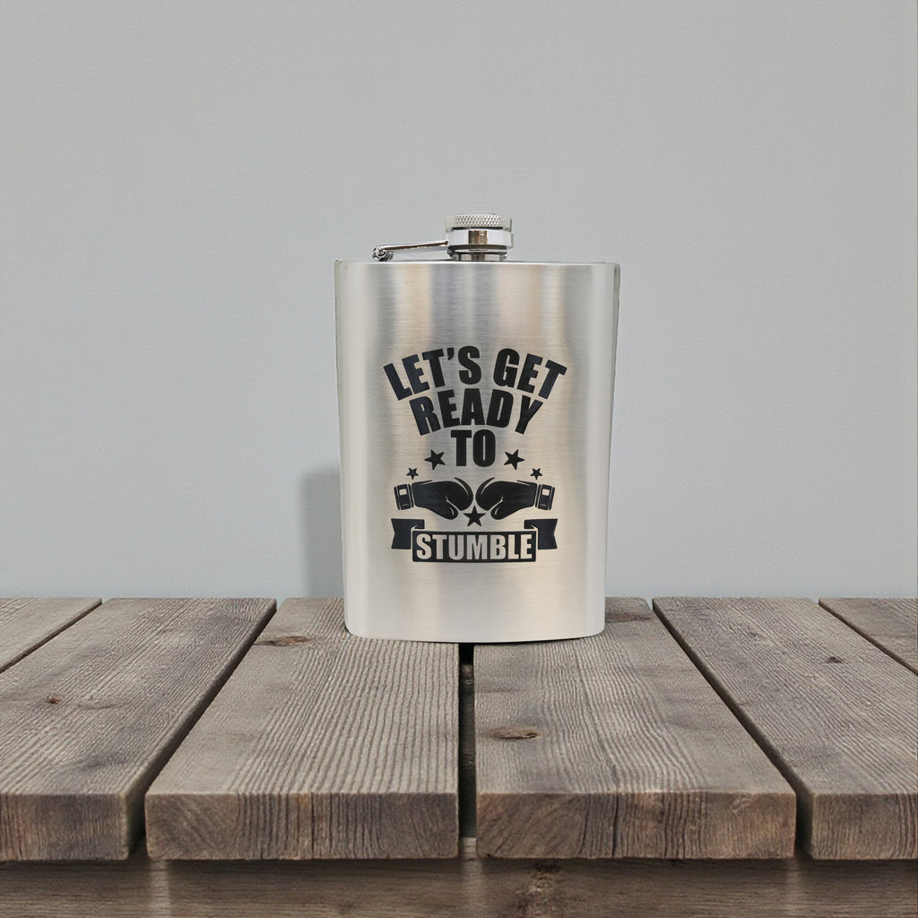 8oz Let's Get Ready to Stumble Stainless Steel Flask