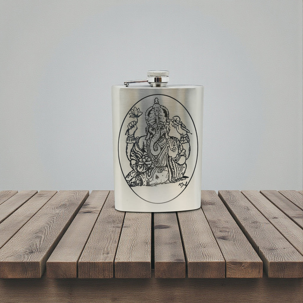 8oz Ganesha Stainless Steel Flask