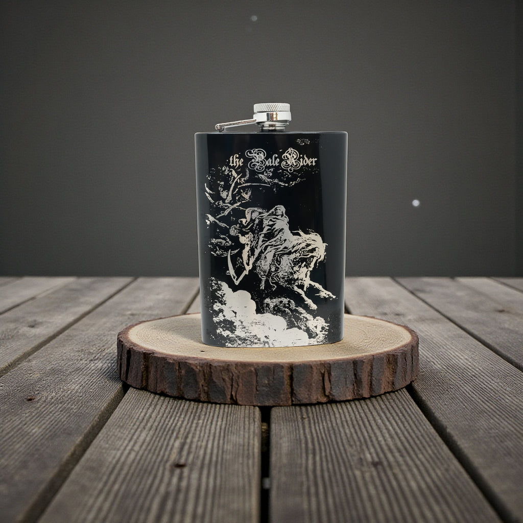8oz BLACK The Pale Rider Flask