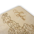 Austria Puzzle Map - Art Kit - Raw Wood 12x18 Inches - 11 Pieces - With Stand