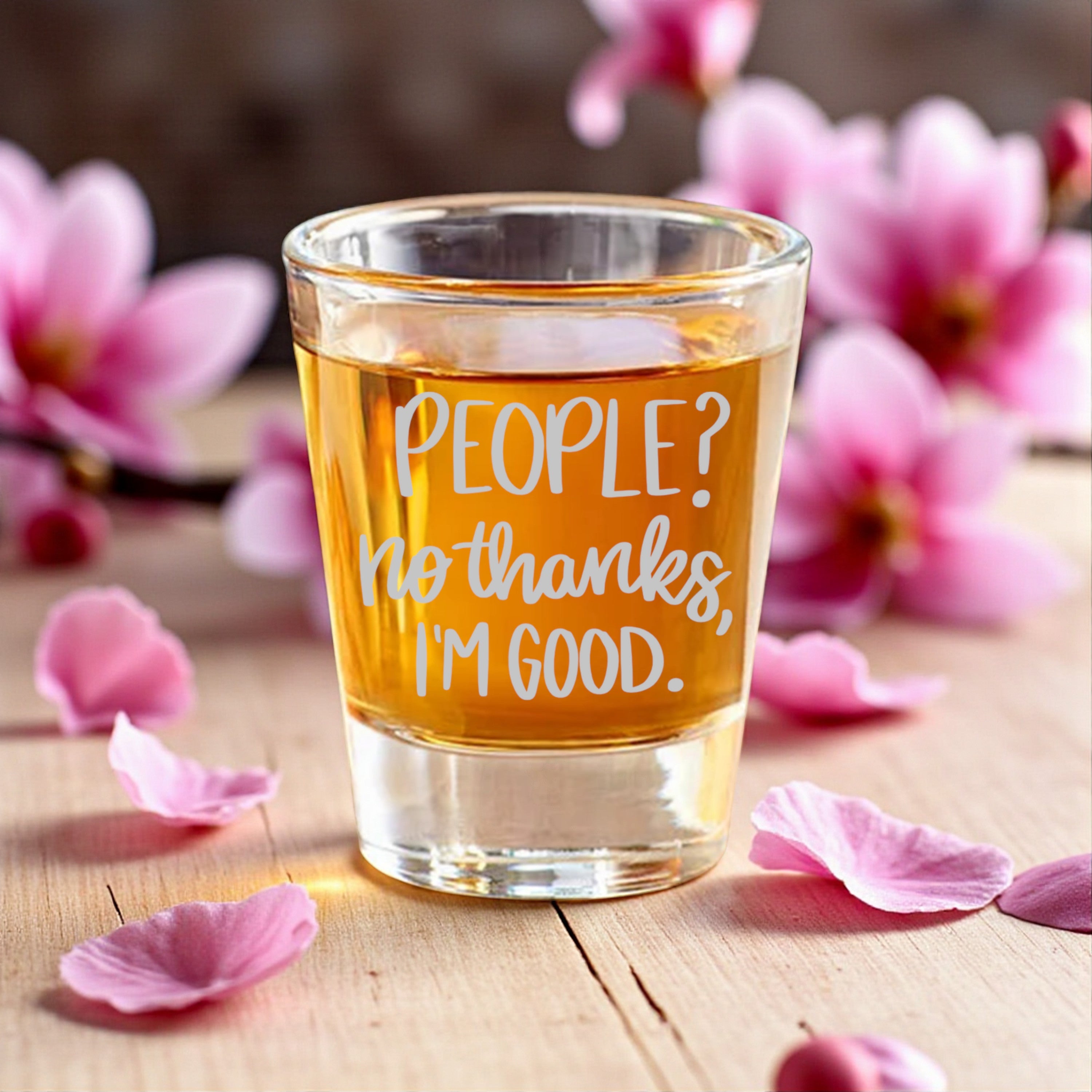 2oz People? No thanks im good Shot Glass
