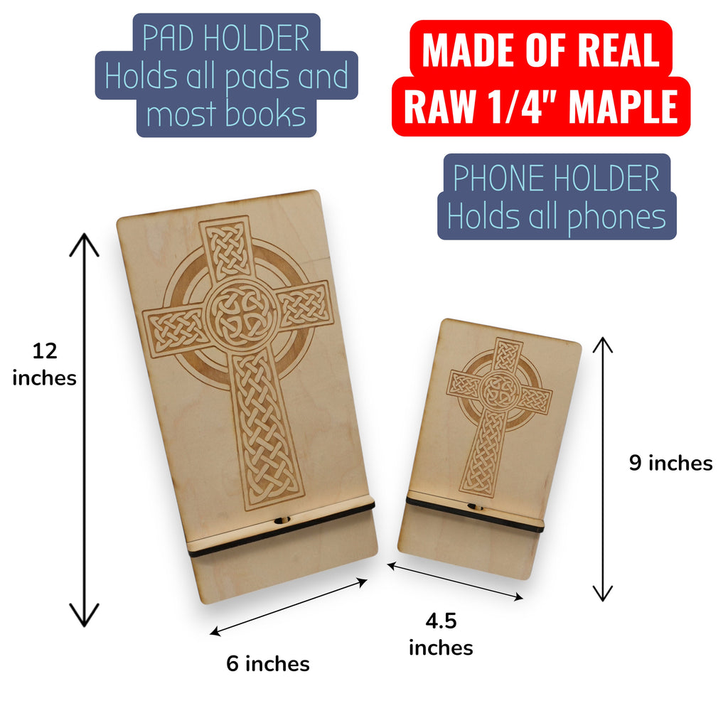Easel - Cell phone and Pad - Celtic Cross