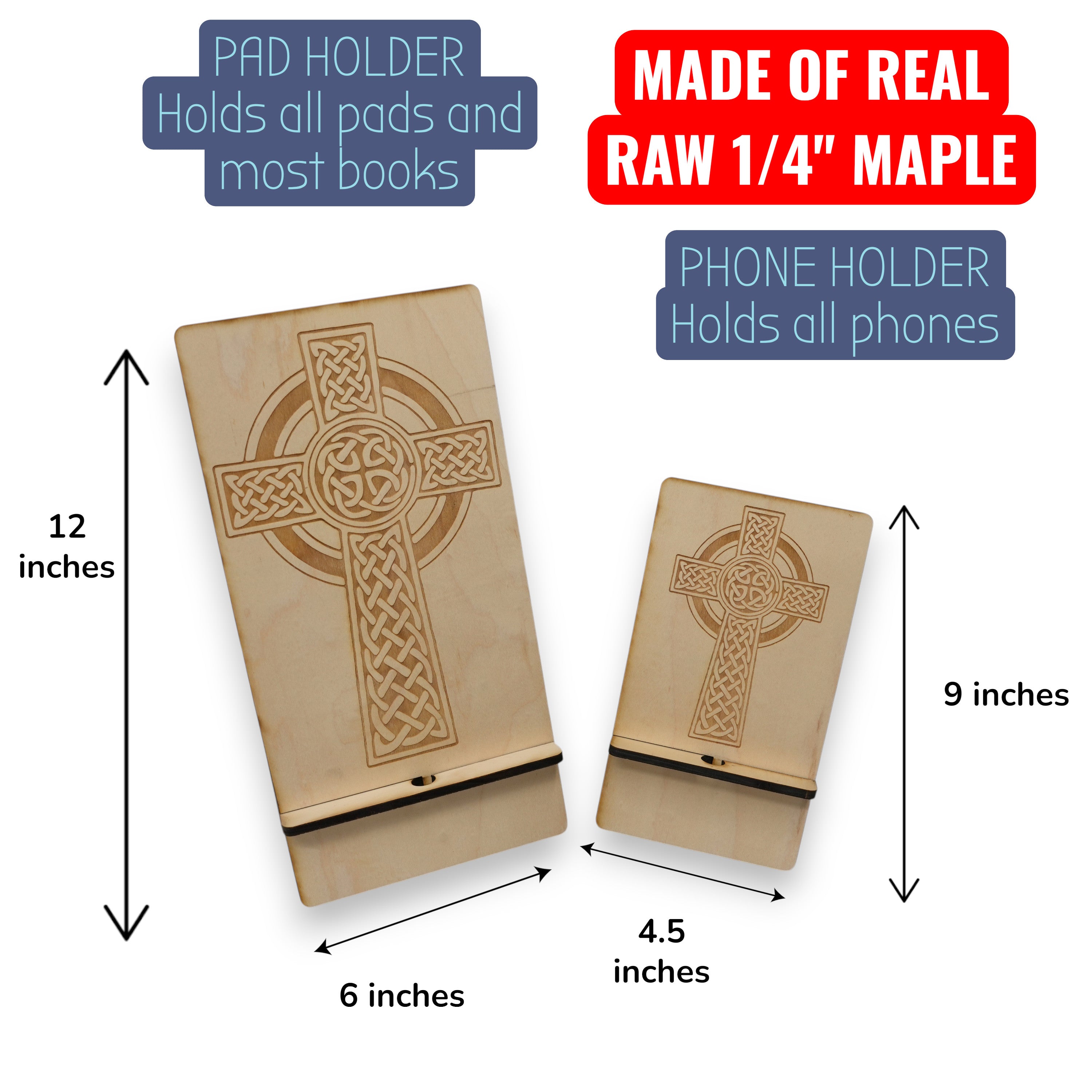 Easel - Cell phone and Pad - Celtic Cross