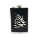 8oz Black - Fantasy Feaher - Black Flask