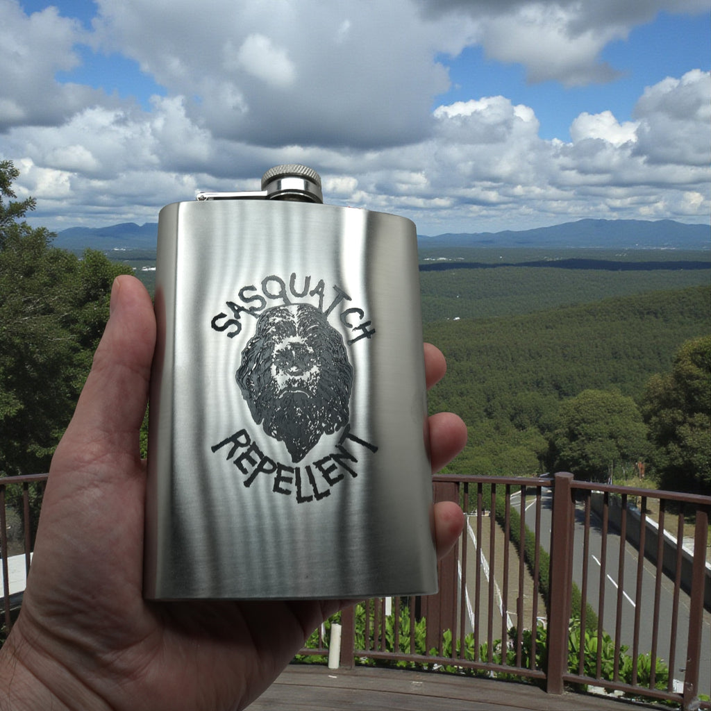 8oz Sasquatch Repellent Stainless Steel Flask