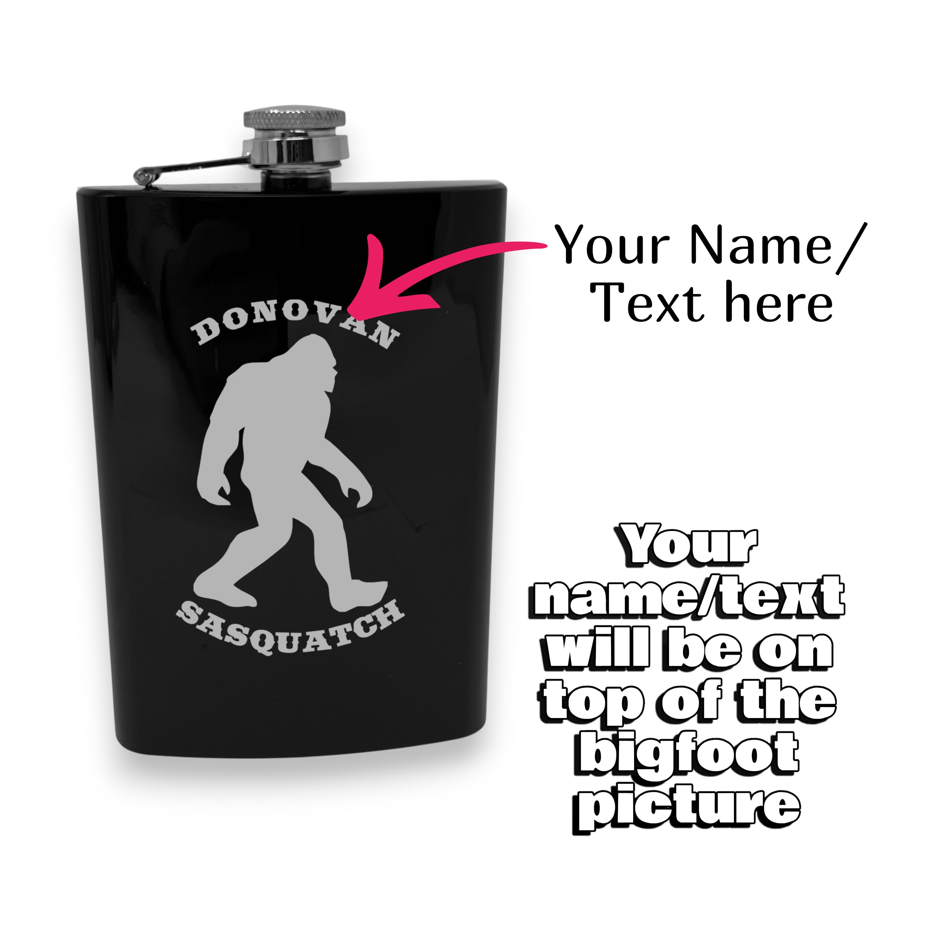 Bigfoot Sasquatch - PERSONALIZED - Your name/text engraved