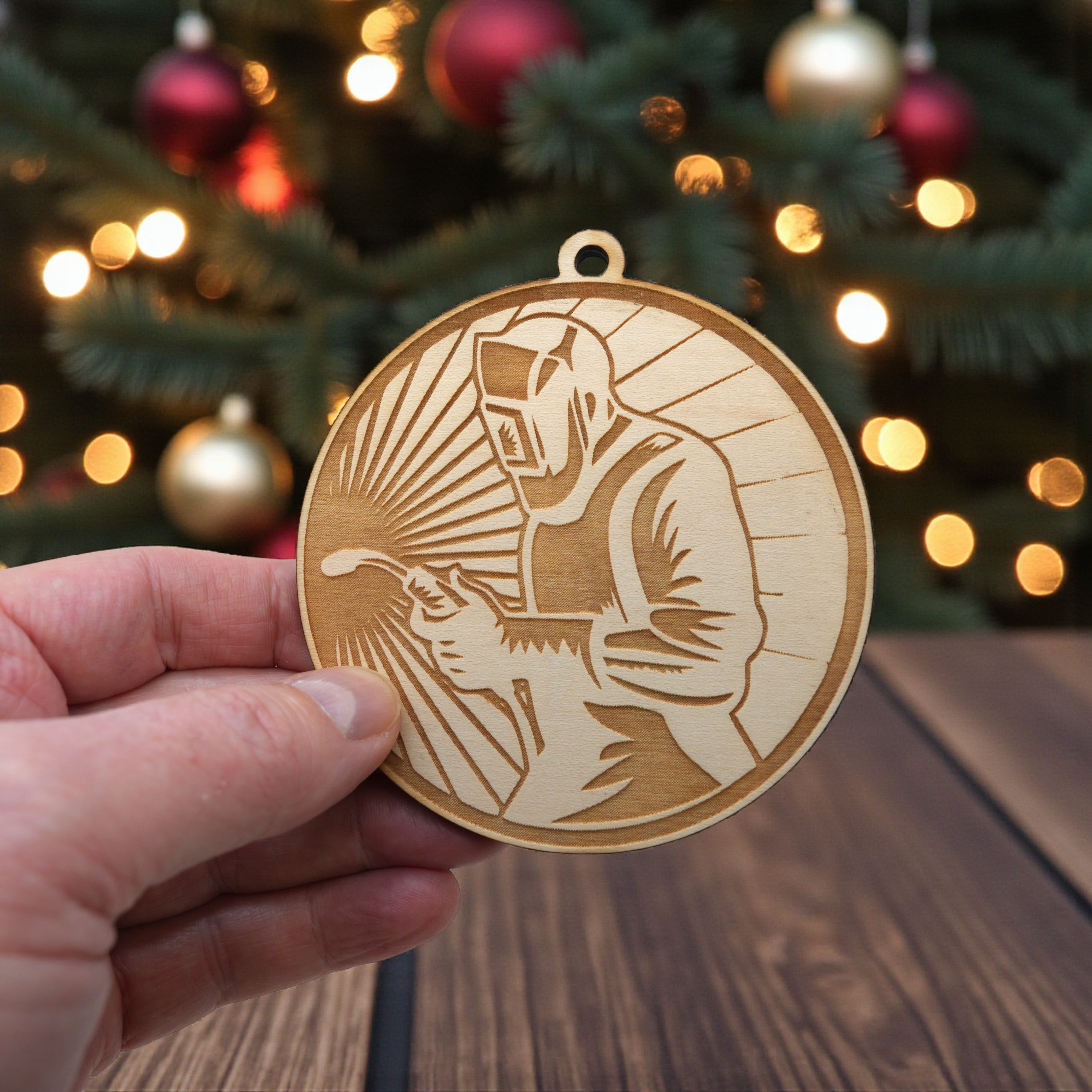 Ornament - Welder - Raw Wood
