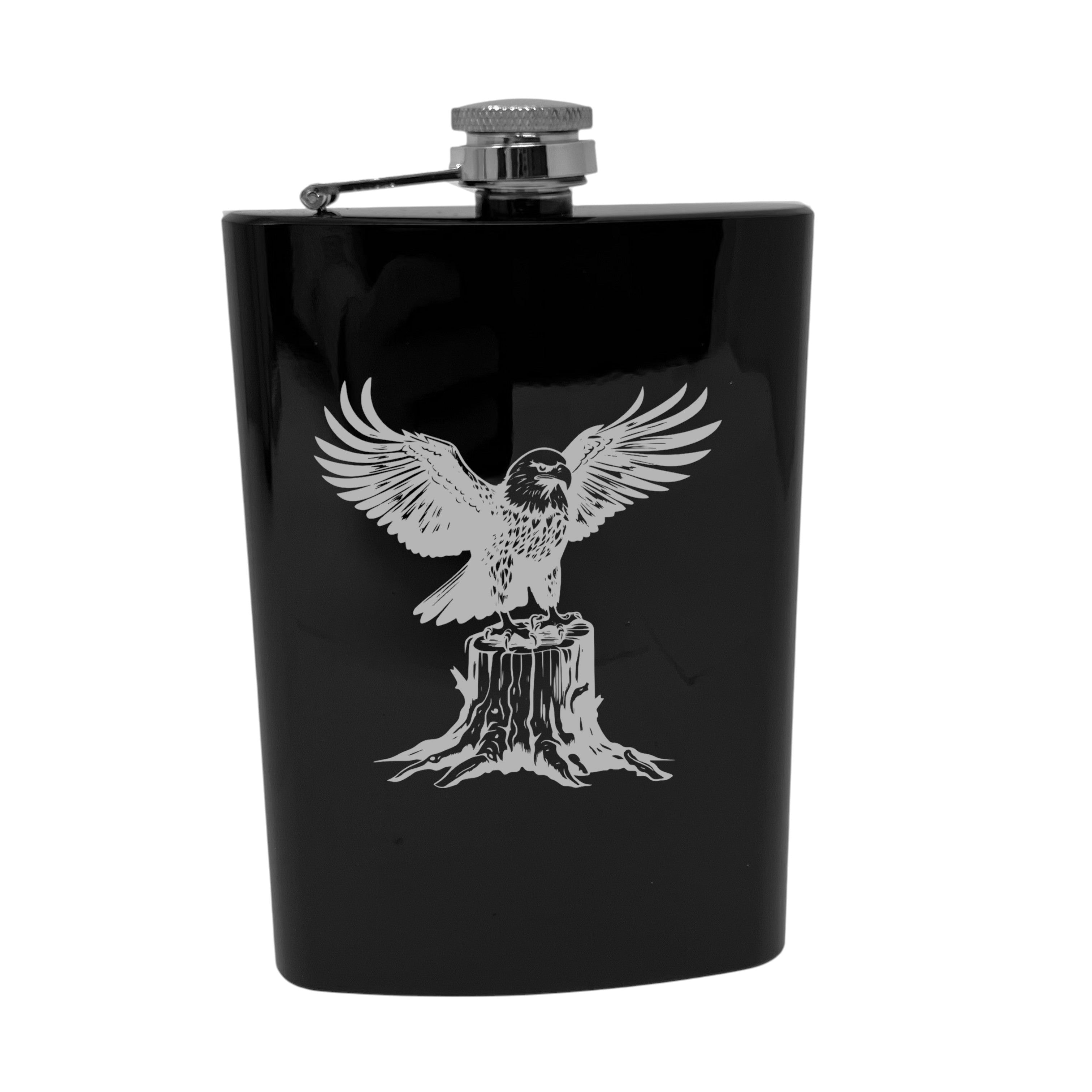8oz - CUSTOM - American Eagle on Stump