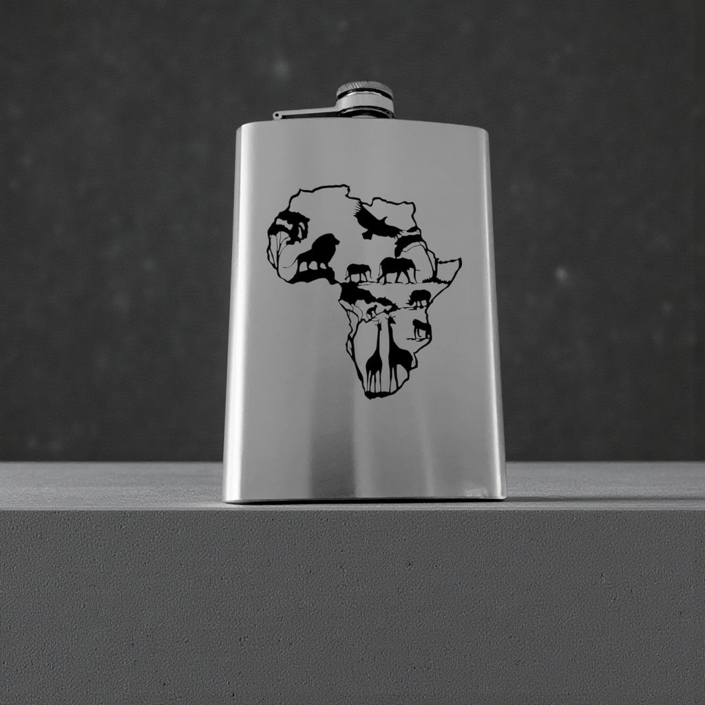 8oz Flask - African Scene