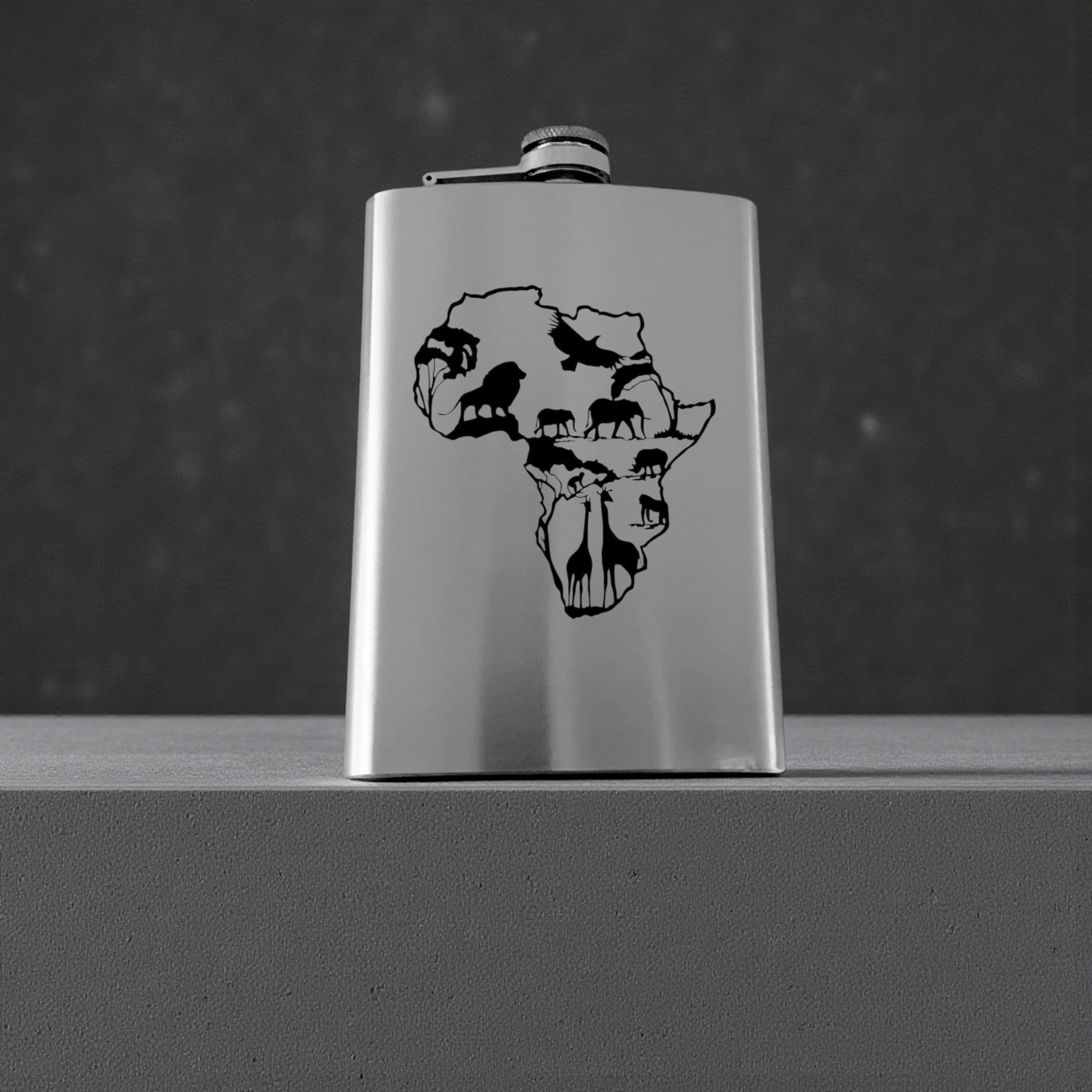 8oz Flask - African Scene