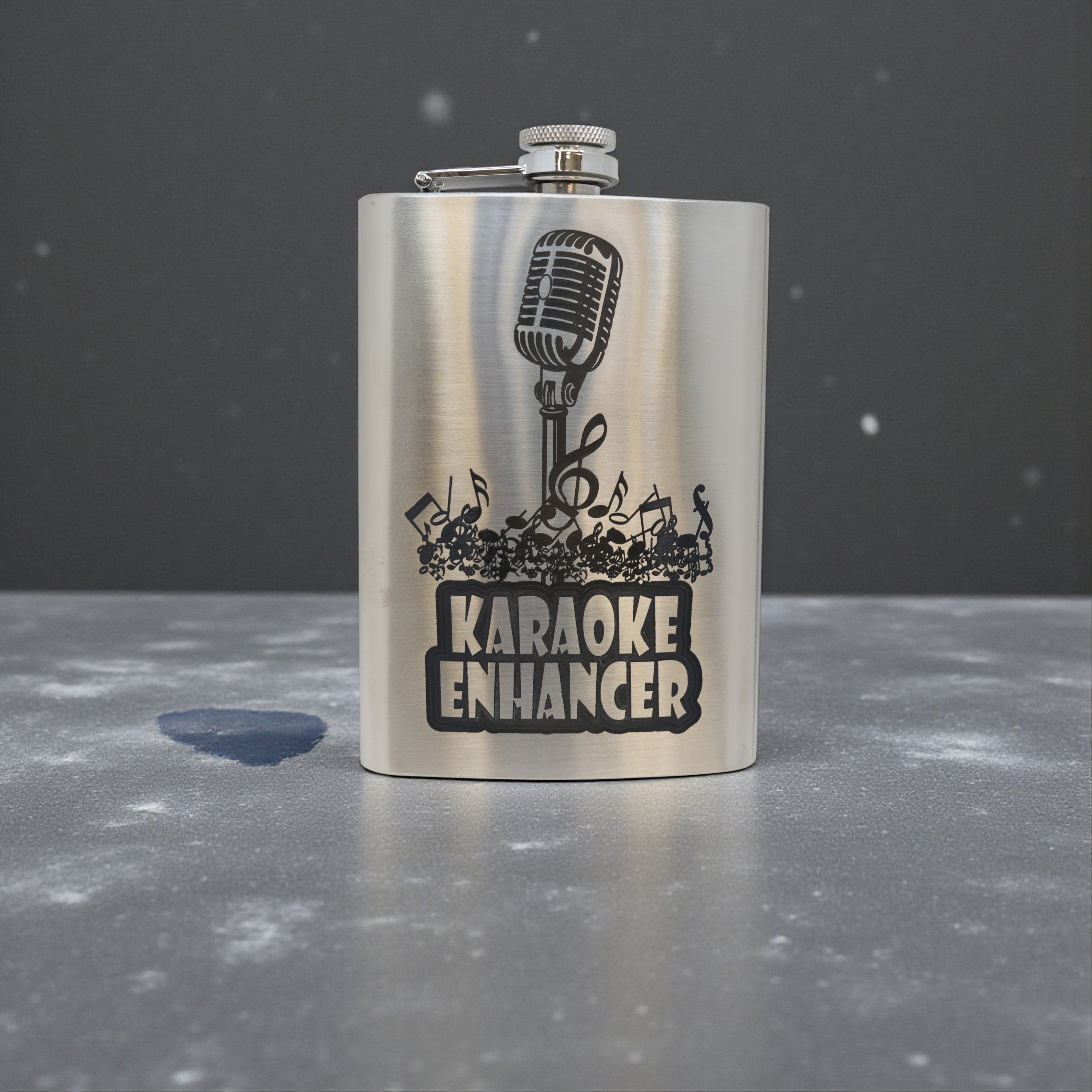 8oz Karaoke Enhancer Stainless Steel Flask