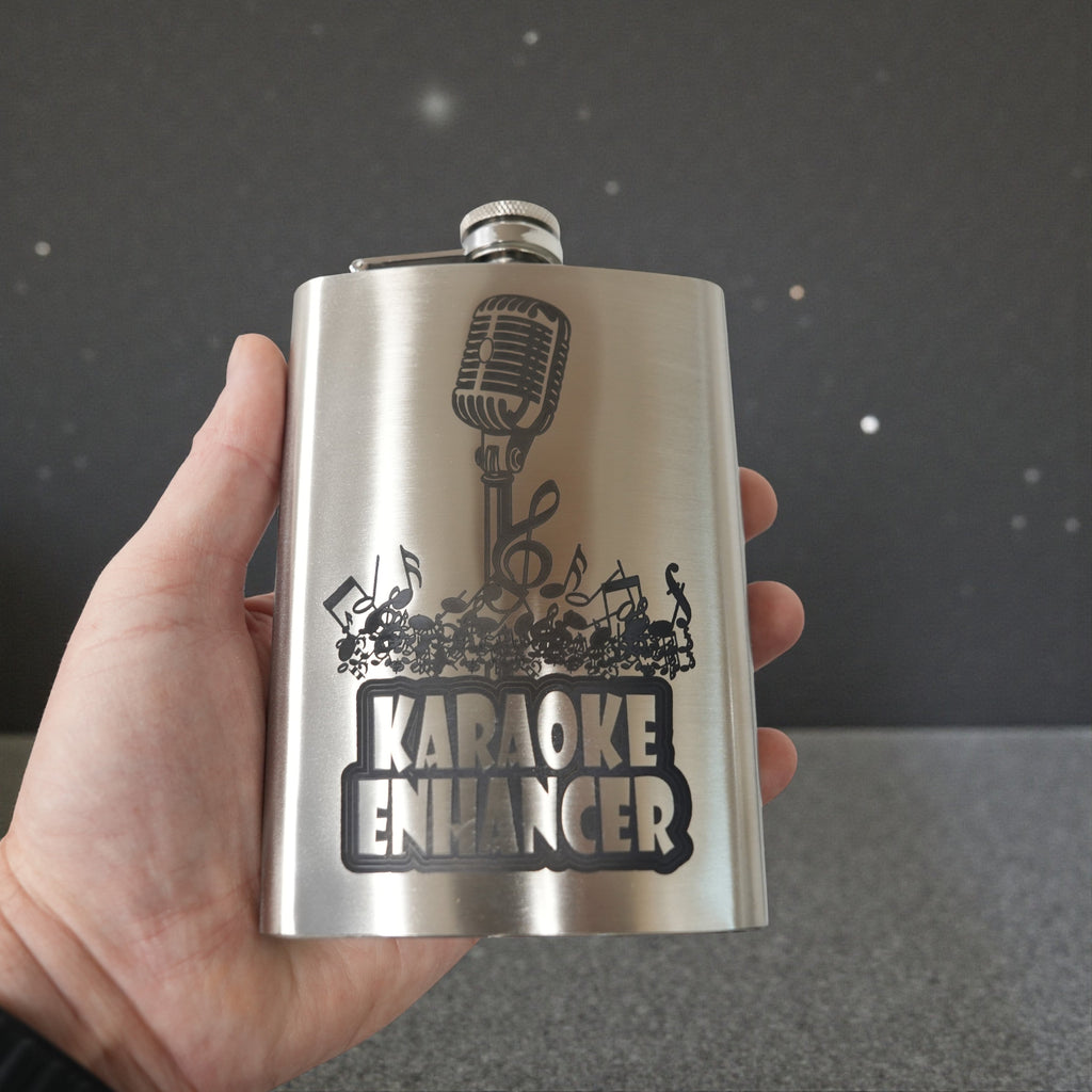 8oz Karaoke Enhancer Stainless Steel Flask