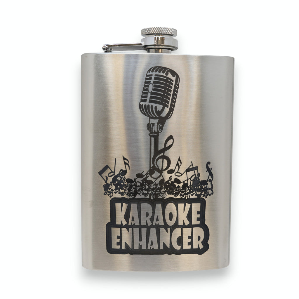 8oz Karaoke Enhancer Stainless Steel Flask
