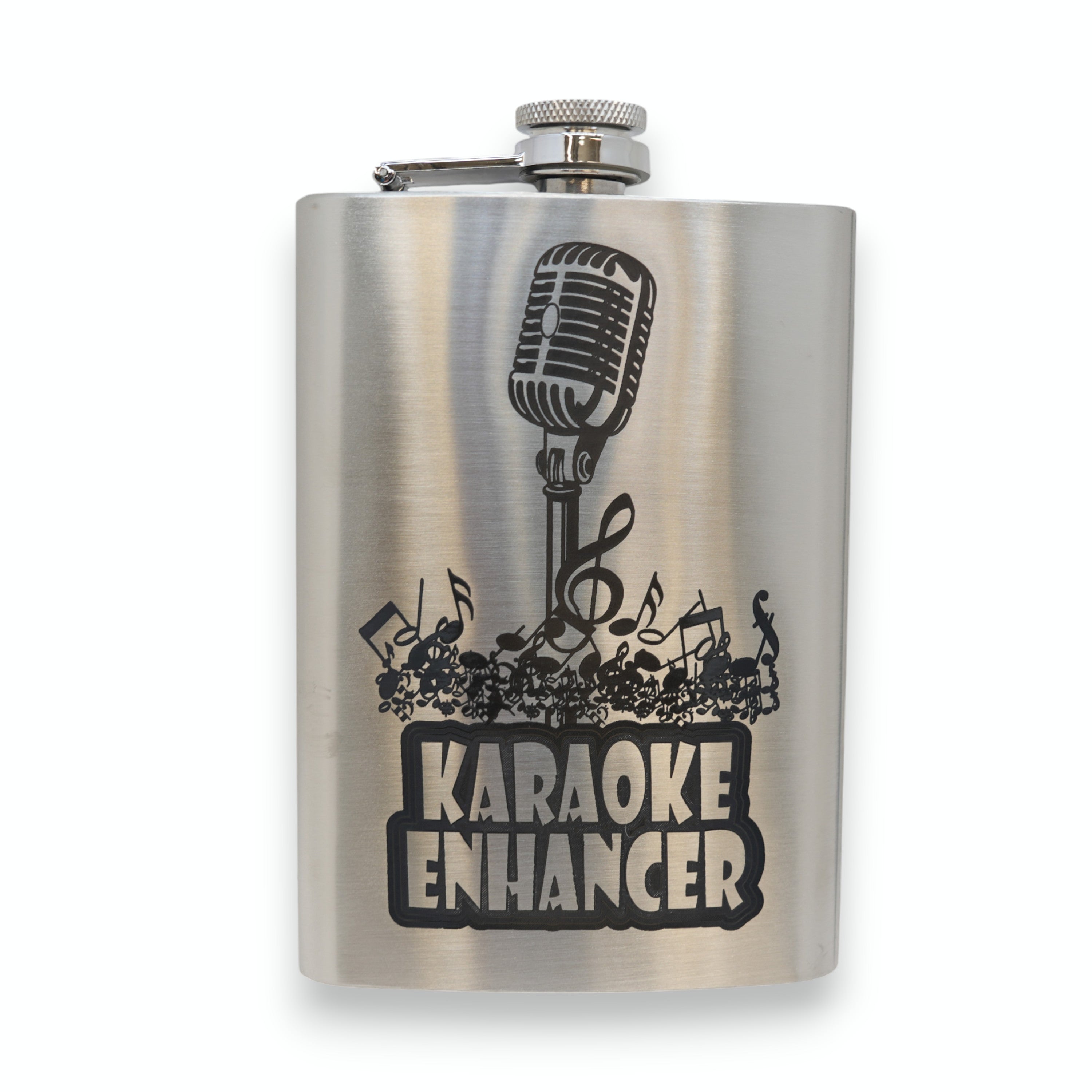 8oz Karaoke Enhancer Stainless Steel Flask