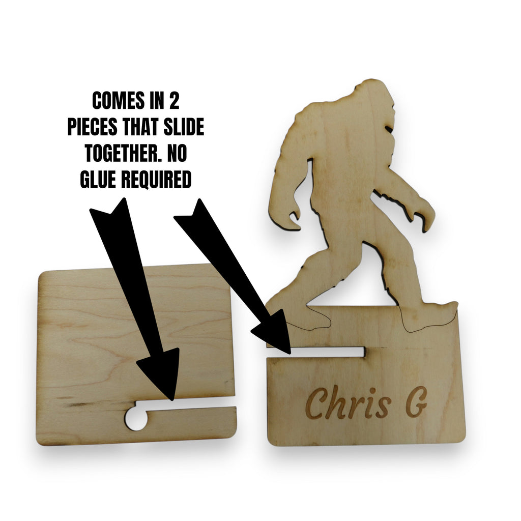 Easel - PERSONALIZED - Cell phone and Pad - Bigfoot Sasquatch