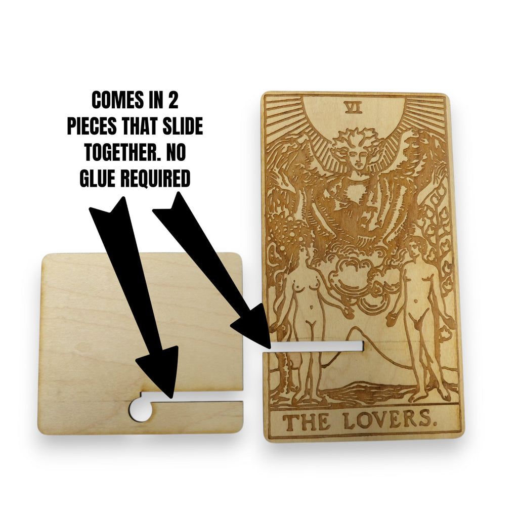 Easel - Cell phone and Pad - The Lovers Tarot Card
