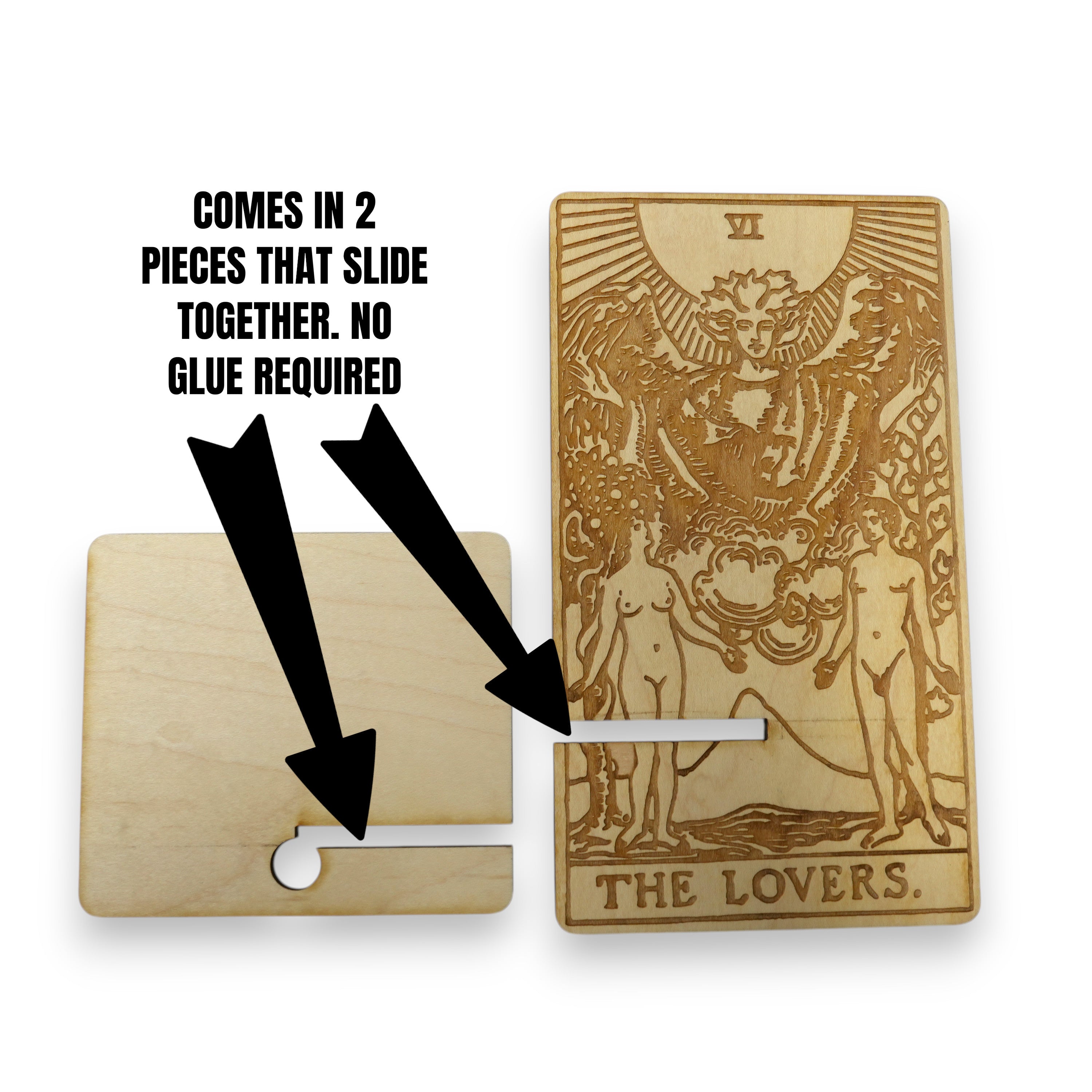 Easel - Cell phone and Pad - The Lovers Tarot Card