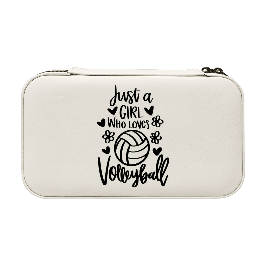Jewelry Box 7x4 - CUSTOM - Just a girl who loves volleyball