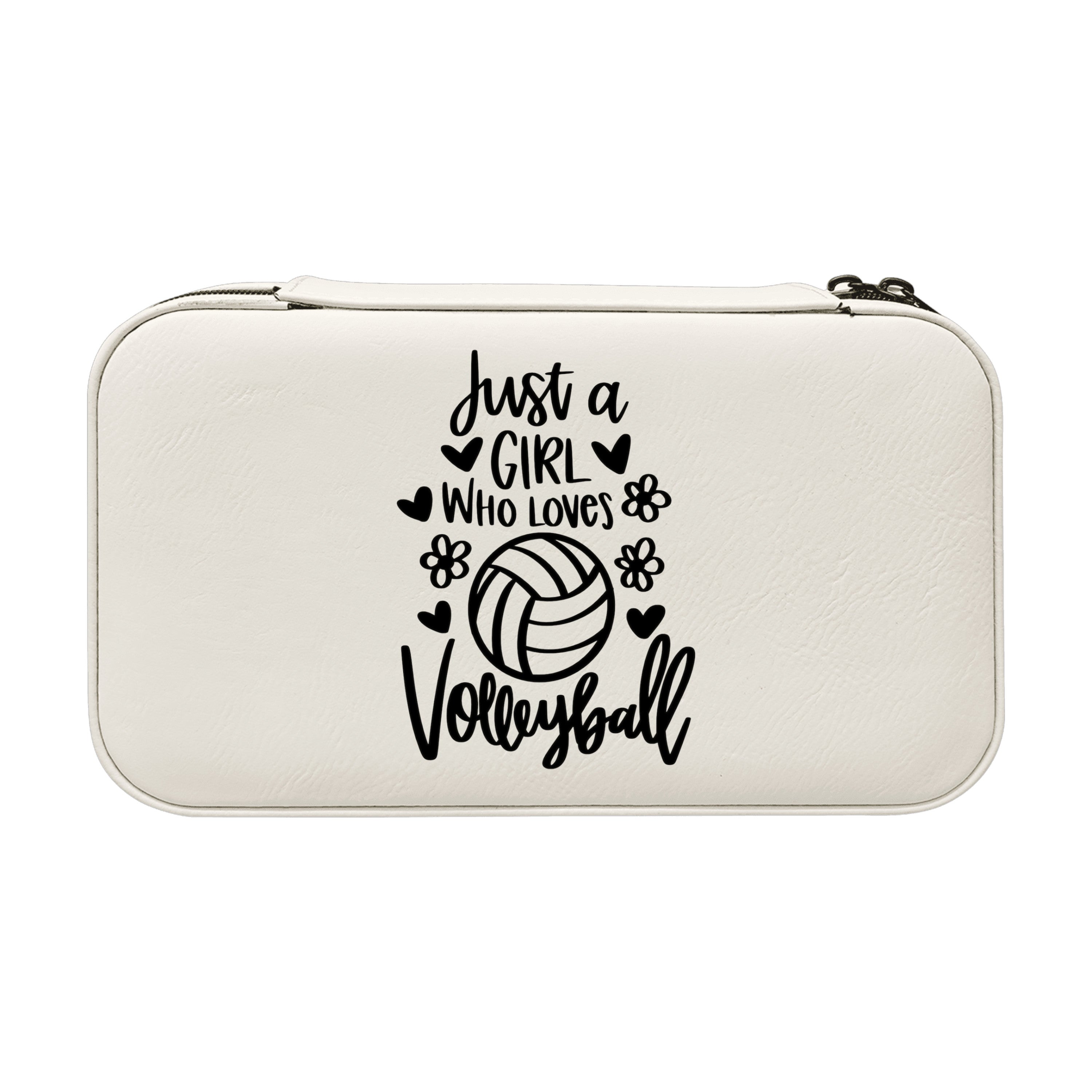 Jewelry Box 7x4 - CUSTOM - Just a girl who loves volleyball