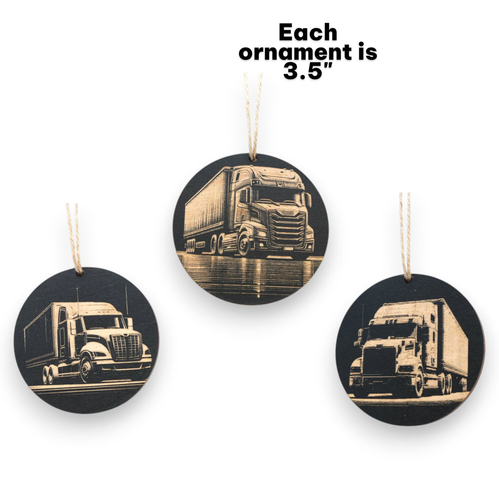 Ornament - Black - Bigrig - Set of 3
