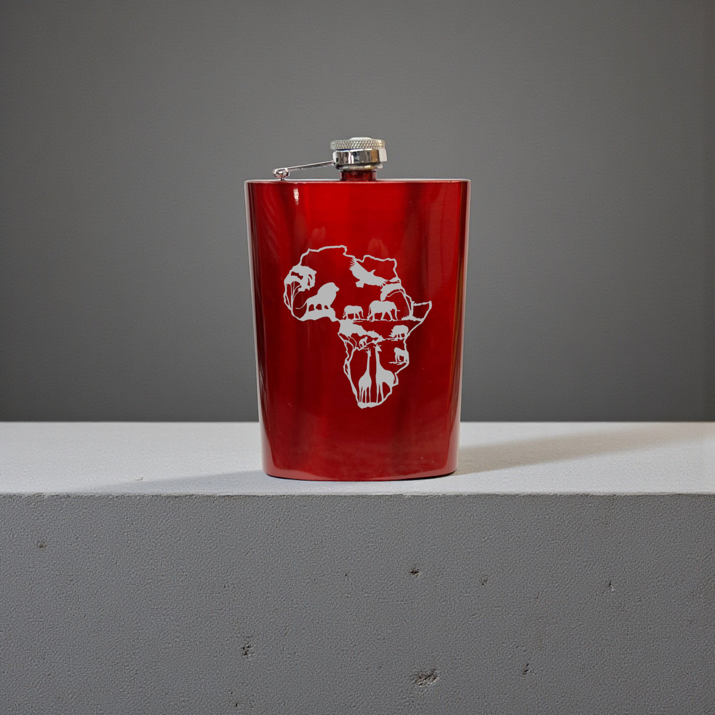 8oz Flask - African Scene