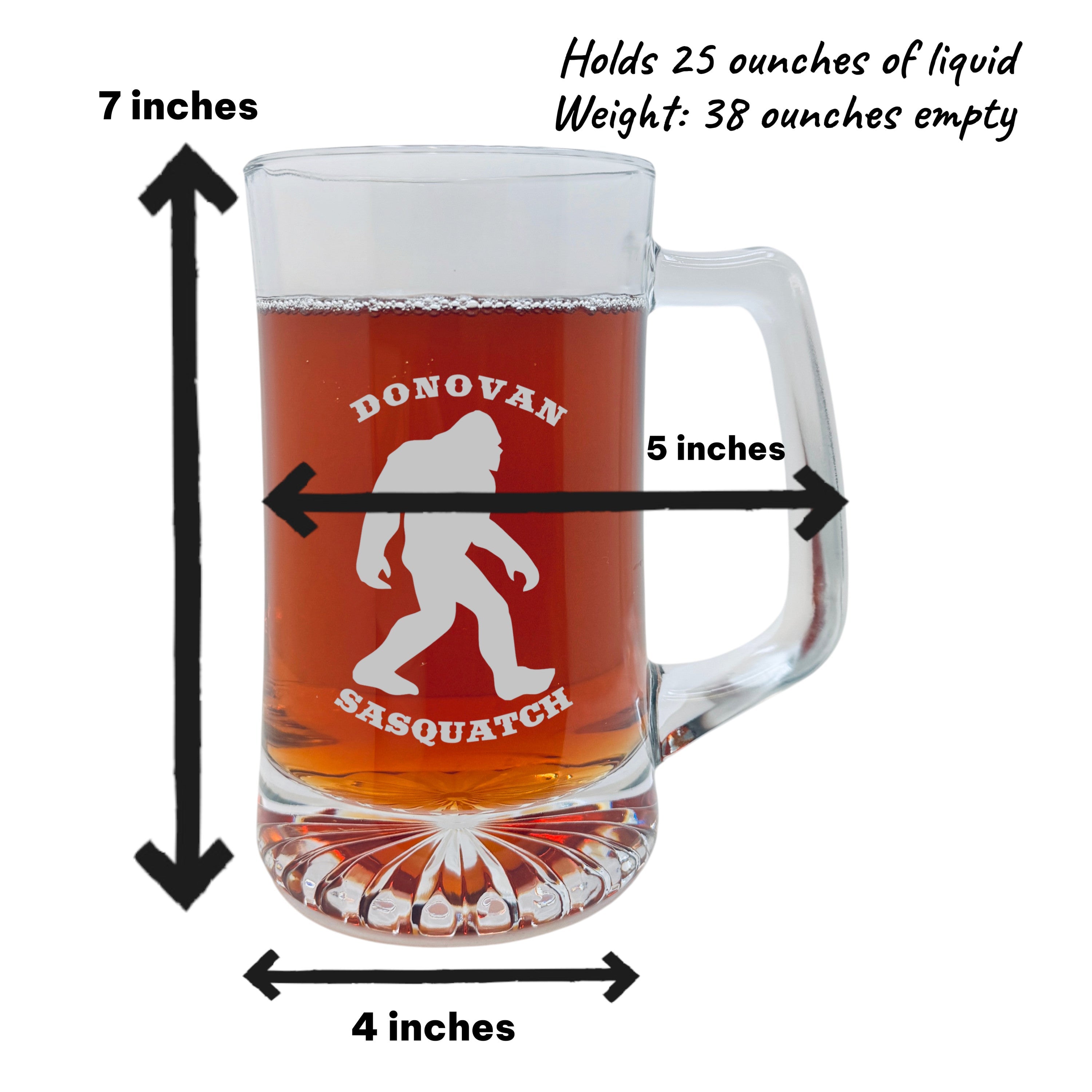 Bigfoot Sasquatch - PERSONALIZED - Your name/text engraved