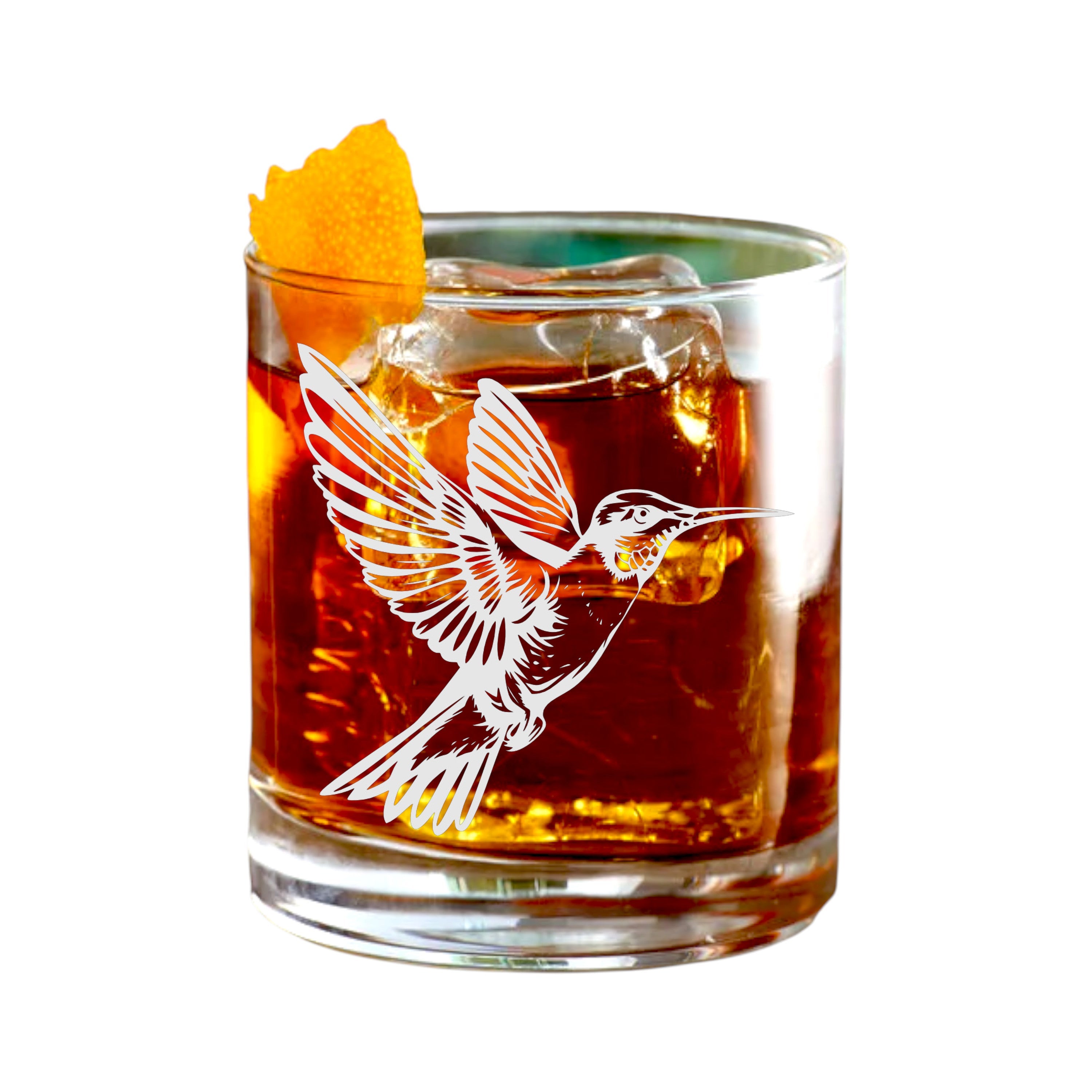 Rocks Glass - Hummingbird - Double Old Fashioned - 10oz