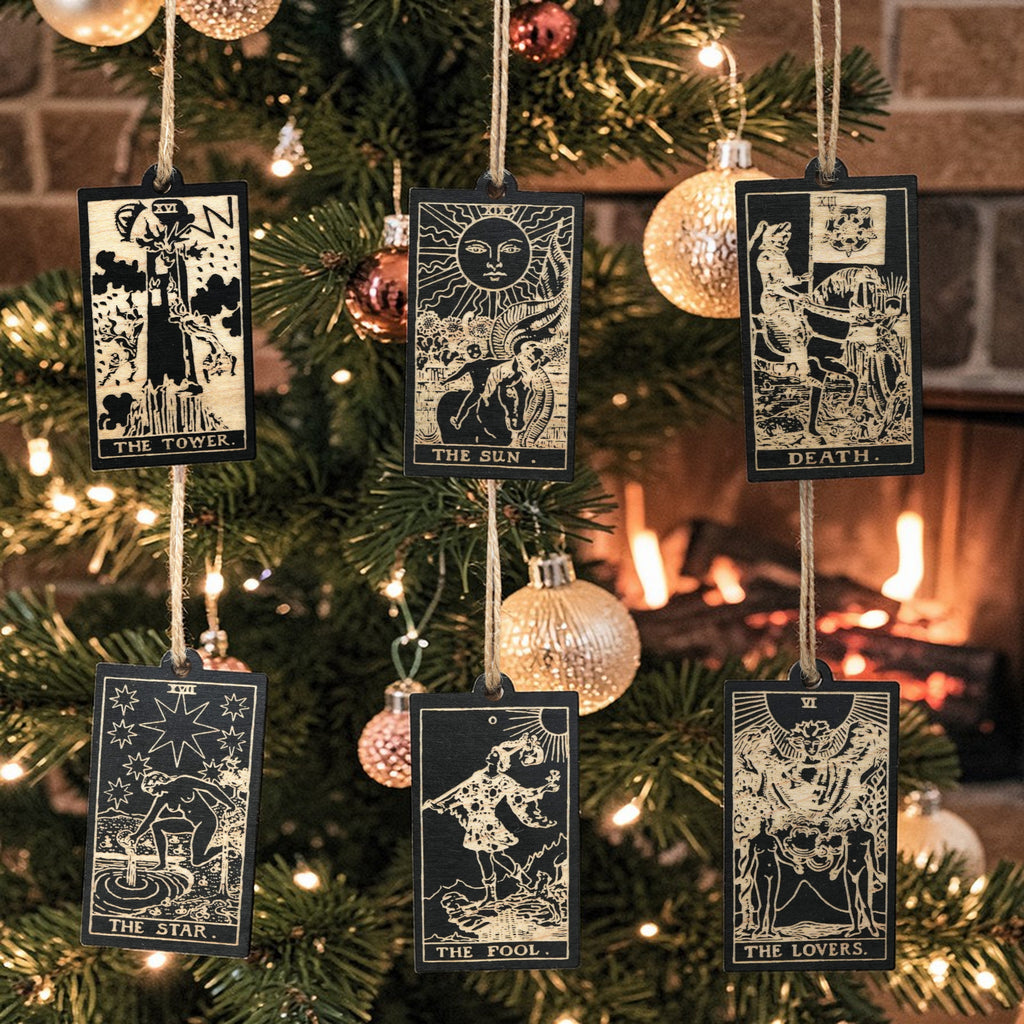 Ornament - Black - Tarot Cards - Set of 6