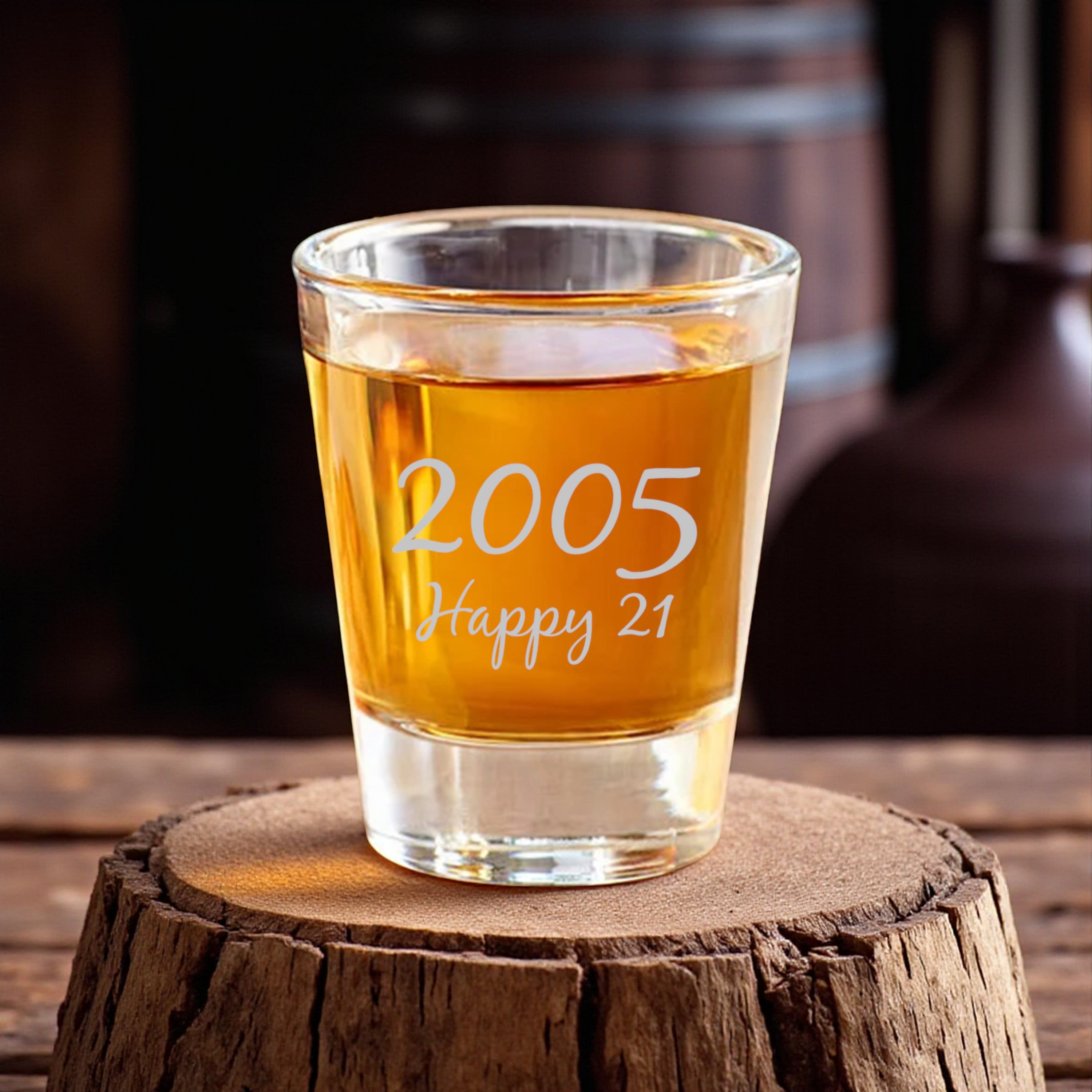 2oz 2005 Happy 21 Shot Glass Birthday