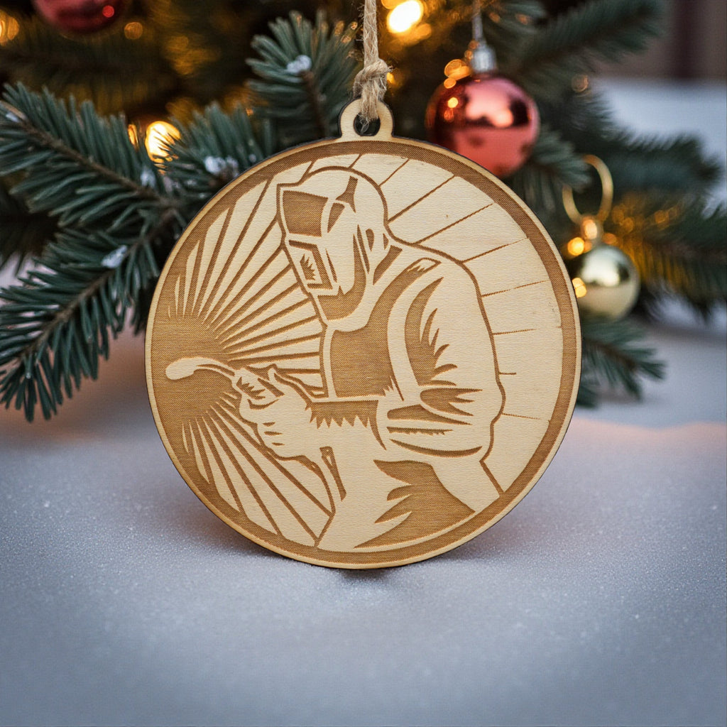 Ornament - Welder - Raw Wood